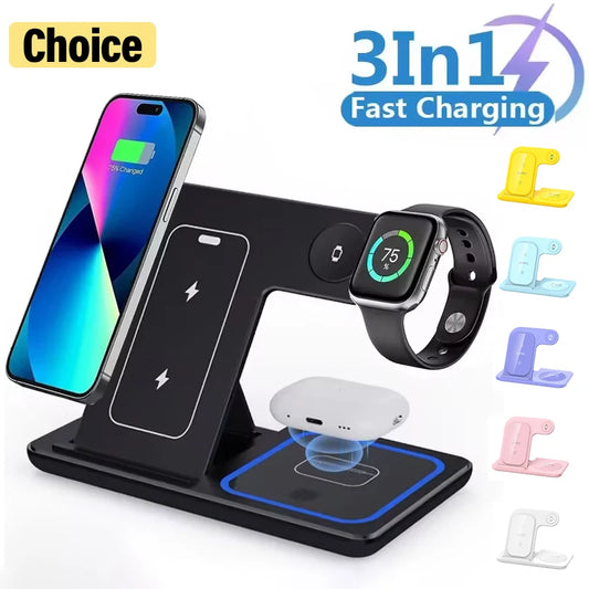 3 In 1 Foldable Wireless Charger Stand (Iphone)